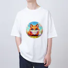 さとさんのかわいい丸っこいキツネ オーバーサイズTシャツ