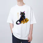 黒猫堂の猫にコイン オーバーサイズTシャツ