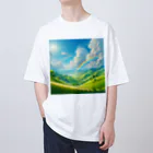 Rパンダ屋の「美しい緑の風景」グッズ オーバーサイズTシャツ