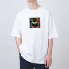 Take-chamaの品のある仏像のデザイン性が際立つ。 Oversized T-Shirt