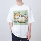 aikuの海外風ダラダラわんちゃん オーバーサイズTシャツ