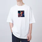 YFCの大都会に立つシリアスなキツネ② Oversized T-Shirt