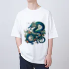 百花の碧龍 オーバーサイズTシャツ