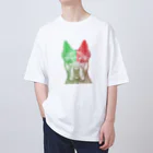 中野いちろうのレッド＆グリーンドッグ Oversized T-Shirt