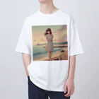 inuneko2004の海辺の女の子 Oversized T-Shirt