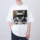 SI-SAAのおやすみBOSS犬 オーバーサイズTシャツ