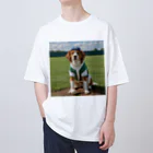 ぽめさくの犬野球 オーバーサイズTシャツ
