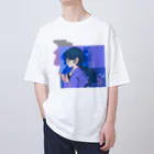 青㸚嘛(青いま)のベタと煙草：B/ケムリ Oversized T-Shirt