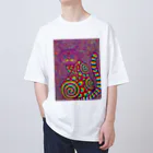 Psychedelic Works🌈🧠のRainbow cat オーバーサイズTシャツ