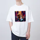 ミリススタイルのドラムを叩くシマリス Oversized T-Shirt