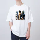 ETOWA_TOWAの未来都市のロボットたち Oversized T-Shirt