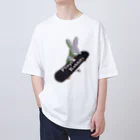 鬼鞍 ONIKURAのPlayful Rabbits ピンク Oversized T-Shirt