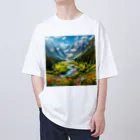 130Saitohの山間の風景 Oversized T-Shirt