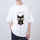 ねこのみのコーヒー ネコ オーバーサイズTシャツ