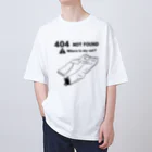 ぺんぎん24の見つかりません(ブラック) Oversized T-Shirt