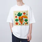 130Saitohの人参・トマト・ブロッコリー Oversized T-Shirt