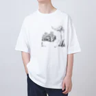 ゆ屋工房の森の者たち　切り株付 Oversized T-Shirt