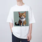 Taka Maker's のお座り子猫 オーバーサイズTシャツ