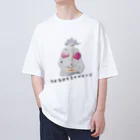 Keiko_Naoko-Art-Japanの海王 ポセイドン（ロゴ入り）その気持ち ありがたい オーバーサイズTシャツ