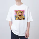 Saku freestyle shopのワル？シーサー Oversized T-Shirt