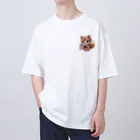 Snow-peaceのキュートなキツネコスチュームの子猫 Oversized T-Shirt