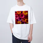 オンラインショップイエローリーフの色鮮やかな花 オーバーサイズTシャツ