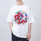 KIWAENGINEERINGの龍(ホワイト) オーバーサイズTシャツ