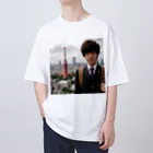 可愛い男の子イラスト販売所　By,keicyanの男の子　中学1年生　タワーバッグに Oversized T-Shirt