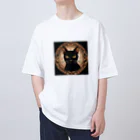 いっしーオリジナルの黒猫 Oversized T-Shirt