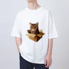 猫の小梅お嬢さんの小梅ちゃん　箱猫 Oversized T-Shirt