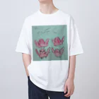 たくたくるんぱのお店の蟹座 カニ家族 Oversized T-Shirt