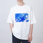 Aster1smのblue marble オーバーサイズTシャツ