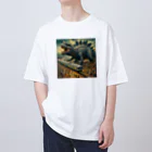 やるか、やらぬか？本人次第の恐竜にはなれなかった Oversized T-Shirt