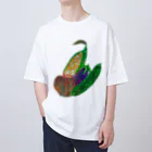 Yuhki | おばけのゆうき 公式オンラインショップ　【ちぎり絵・貼り絵のTシャツ・パーカー・スマホケース・バッグ・日用品・雑貨・文具・ドッグTシャツなど販売中】のやさい（きゅうり、とうもろこし、なす、パプリカ） オーバーサイズTシャツ