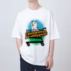 犬グッズの店しえるぶるーの柴犬 in ショッピングカート Oversized T-Shirt