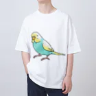 まめるりはことりのごきげんセキセイインコ【まめるりはことり】 Oversized T-Shirt