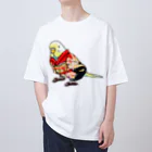 まめるりはことりのごきげん着物セキセイインコ【まめるりはことり】 Oversized T-Shirt