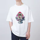 犬グッズの店しえるぶるーのかき氷ワンちゃん　氷イチゴ　ペキニーズ　フォーン Oversized T-Shirt