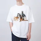 SANKAKU DESIGN STOREのちょっぴり強面の大きい犬たち。 オーバーサイズTシャツ