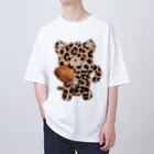 NK gallery☆ノラリクラリのNK_チキン好きな鍵猫(ヒョウ) Oversized T-Shirt