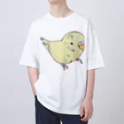 まめるりはことりの可愛いセキセイインコ　おすましちゃん【まめるりはことり】 オーバーサイズTシャツ