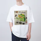 KIYOKA88WONDERLANDのピアノかっぱくん Piano Kappa-kun Oversized T-Shirt