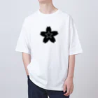 KOKI MIOTOMEの星桜紋（ブラック）　Star cherry blossom crest (black) オーバーサイズTシャツ
