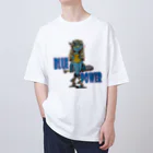 nidan-illustrationの“BLUE POWER” オーバーサイズTシャツ