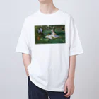 HermannStrasseのモネとグリーンイグアナ Oversized T-Shirt