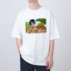 イノシシライフ INOsisiLIFEのふゆゆんとぼさいのの食卓 オーバーサイズTシャツ