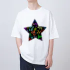 LalaHangeulのカラフルなハングルの宇宙 オーバーサイズTシャツ