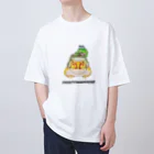 しろくまるいるいと動物たちのカエルのピラミッド Oversized T-Shirt