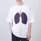 8anna storeの人体のなぞ。縮んだ黒い肺。 Oversized T-Shirt