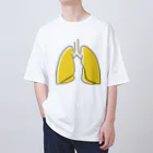 8anna storeの人体のなぞ。シンプルな肺。 Oversized T-Shirt